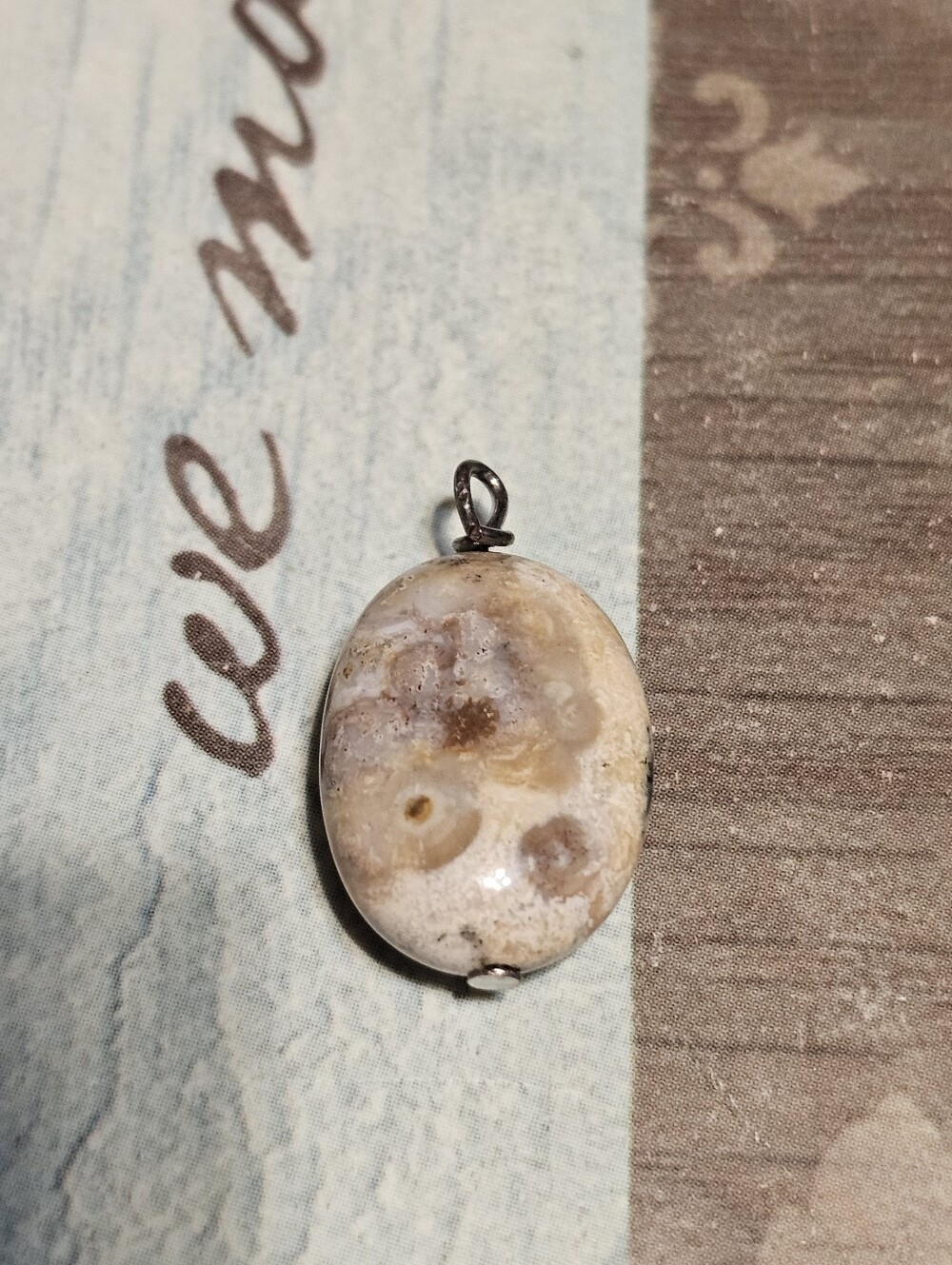 Silver Tone Multicolor Stone Pendant